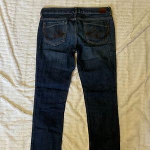 Straight Leg Skinny Jeans Dark Wash Size 6R